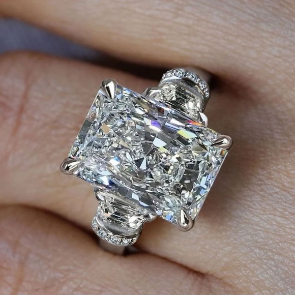 Elegant 15ct Moissanite Silver 925 Women's Ring - Picture 4 of 4